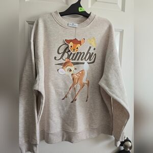Disney Bambi Graphic Sweatshirt - Beige - Oatmeal Color, Nude